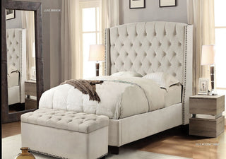 White style heavy mattress Haylie Platform Bed Frame Bespoke Range