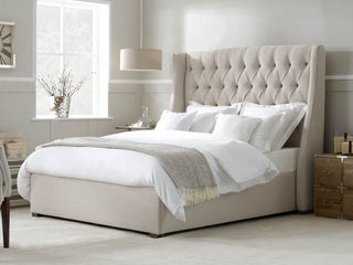 new Design Dull White Reagan Grand Chesterfield Wingback Bed Frame