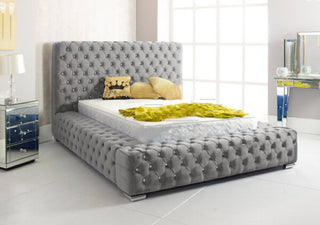 Gray Design Of Isla Ambassador Chesterfield Deluxe Bed Frame