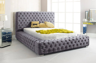 Silver Grey Design of V=Isla Ambassador Chesterfield Deluxe Bed Frame