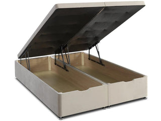 storage box area for Salena Padded Wingback Platform Bed Frame