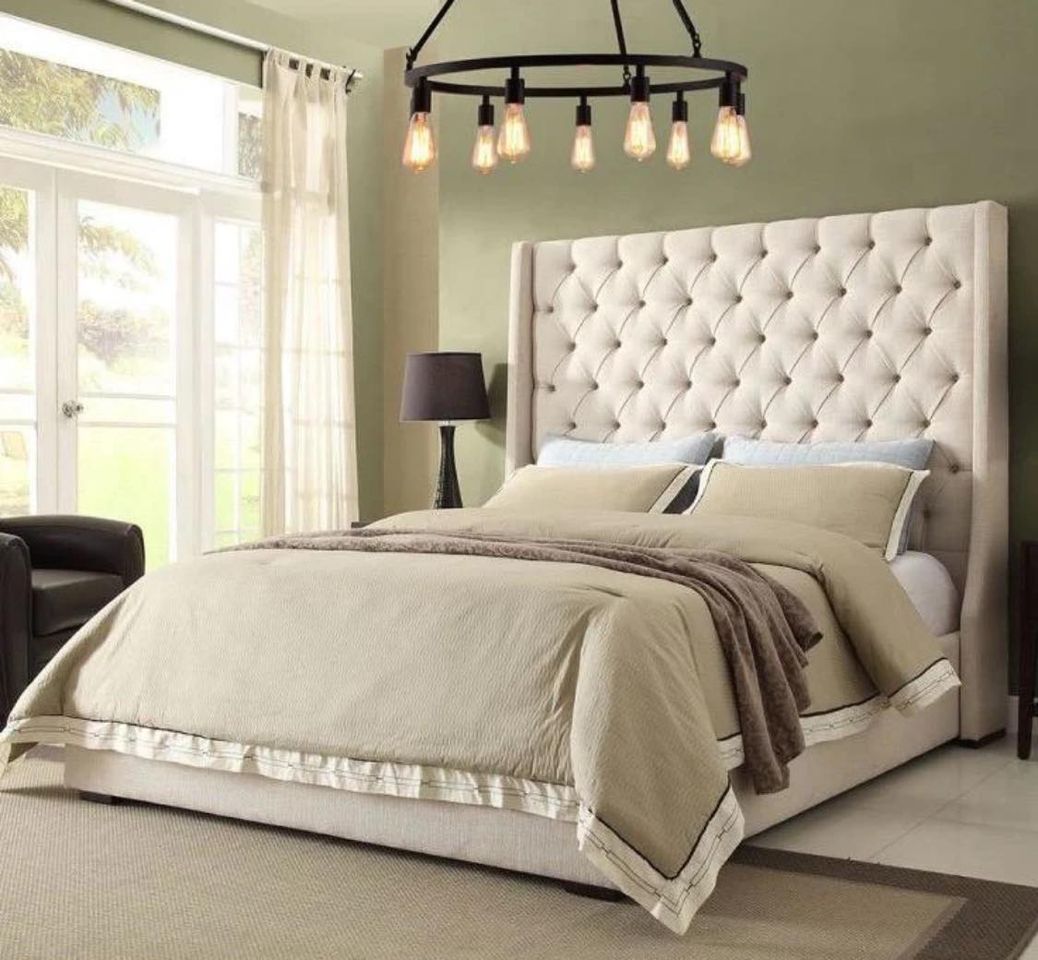 limited edition new white style design Marian Grandeur Curved Wingback Bed Frame
