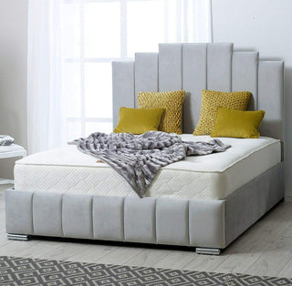 Half white design Reina Art Deco Panel Bed