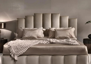 Silver Shining Fate Art Deco Panel Bed Frame Bespoke Range Bed