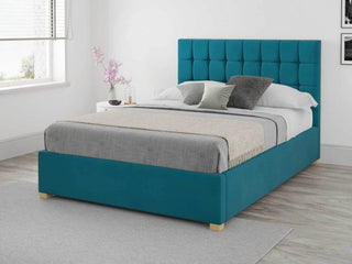 Clementine Cube Divan Blue Design Bed Frame